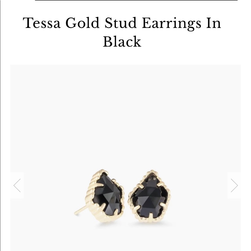 Kendra Scott Tessa black with gold earrings